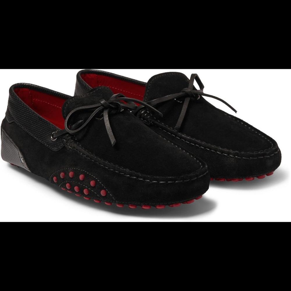 TOD'S FERRARI GOMMINO SUEDE BLACK MEN’S DRIVERS